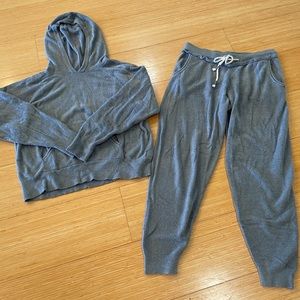 Anthropologie Landon On the Road Chenille Sweatpants & Hoodie